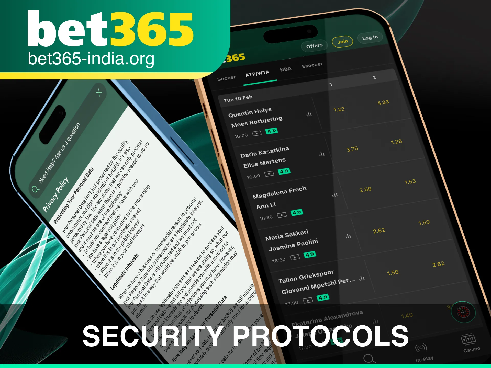 Trust the advanced Bet 365 App security protocols protecting your personal data.