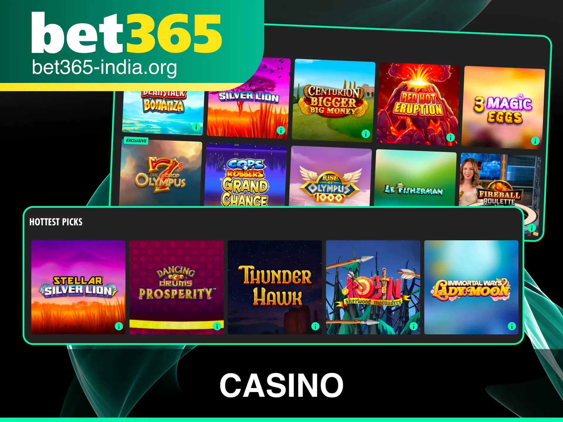 Visit the Bet 365 casino platform to enjoy high-quality gambling and win big.