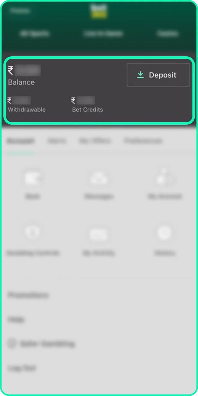 Wait for processing of your request to withdraw money from Bet 365.